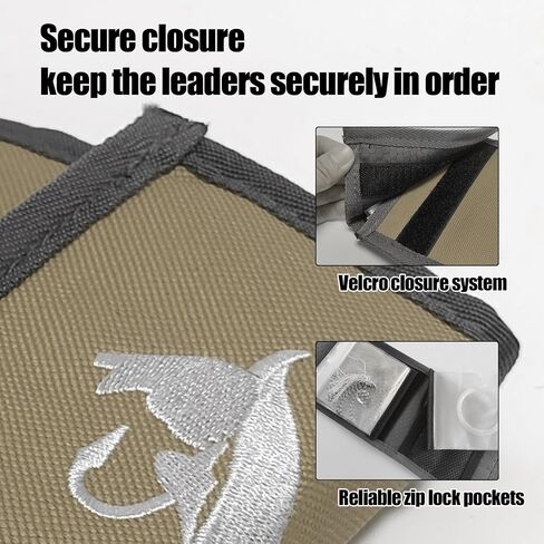 Aventik 10 Pockets Fishing Tackle Binder LeaderTippet Line Leader Wallet | Leader Case Tippet Storage Fly Fishing Great for Pre-Tied Carp and Catfish Rigs in Kuwait
