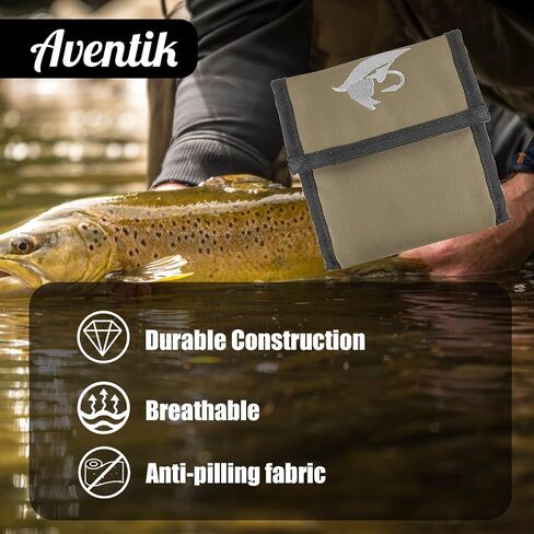 Aventik 10 Pockets Fishing Tackle Binder LeaderTippet Line Leader Wallet | Leader Case Tippet Storage Fly Fishing Great for Pre-Tied Carp and Catfish Rigs in Kuwait