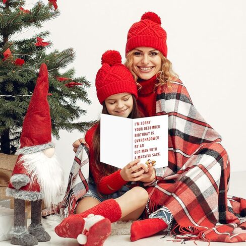 Funny December Birthday Card for Women Men, Happy Xmas Holiday Birthday for Best Friends, Hilarious Christmas Birthday Card Gifts for Him Her in Kuwait