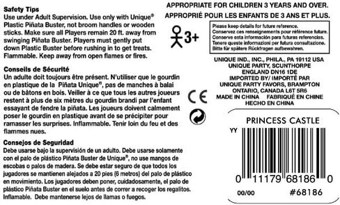 بيناتا قلعة الأميرة الفريدة ثلاثية الأبعاد - الورق المقوى والورق الوردي والذهبي، متعة الحفلات القصوى لأعياد ميلاد الأطفال والاحتفالات ذات الطابع الخاص (قطعة واحدة) in Kuwait
