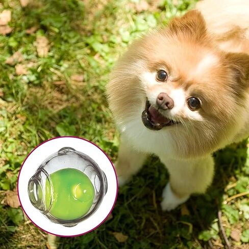 Chase 'n Chomp Dog Amazing Squeaker Ball Toy for Pets, Clear, 3.5 Inch, All Breed Sizes in Saudi Arabia