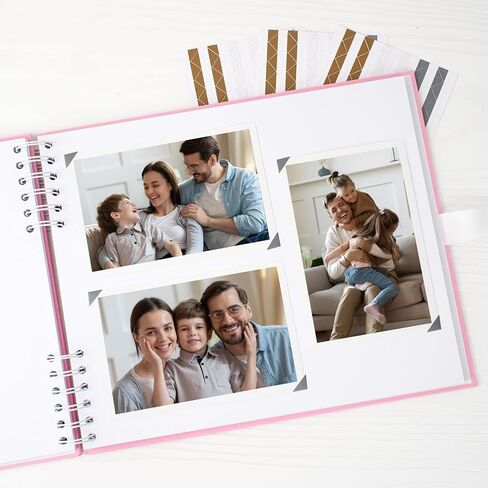 Scrapbook Photo Album 40 Pages Scrap Book Memory Book 6 x 8.5 inch Guest Book Scrapbook, Baby Shower Gifts, Valentines, Engagement Gifts in Saudi Arabia