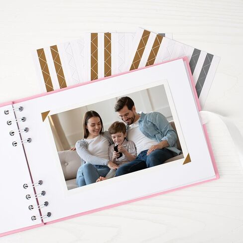 Scrapbook Photo Album 40 Pages Scrap Book Memory Book 6 x 8.5 inch Guest Book Scrapbook, Baby Shower Gifts, Valentines, Engagement Gifts in Saudi Arabia