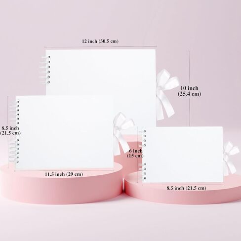 Scrapbook Photo Album 40 Pages Scrap Book Memory Book 6 x 8.5 inch Guest Book Scrapbook, Baby Shower Gifts, Valentines, Engagement Gifts in Saudi Arabia