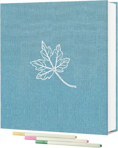 Photo Album Self Adhesive 4x6 8x10 Pictures Magnetic Scrapbook Album 40 Pages, Linen Cover DIY Album with 3 Metal Pen for Wedding Baby Family Travel (Sky Blue) in Saudi Arabia