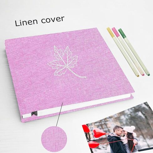 Photo Album Self Adhesive 4x6 8x10 Pictures Magnetic Scrapbook Album 40 Pages, Linen Cover DIY Album with 3 Metal Pen for Wedding Baby Family Travel (Sky Blue) in Saudi Arabia