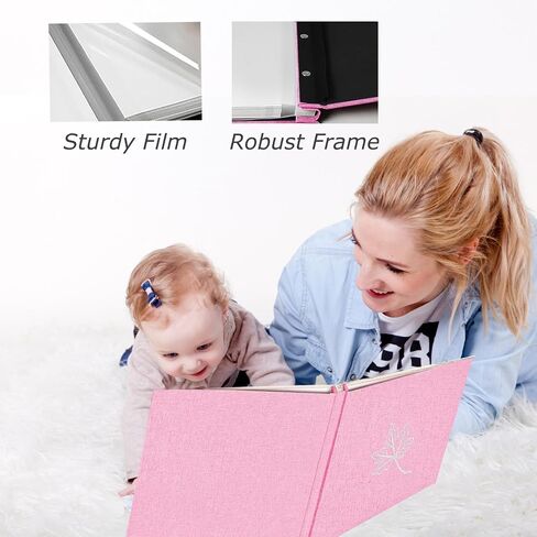 Photo Album Self Adhesive 4x6 8x10 Pictures Magnetic Scrapbook Album 40 Pages, Linen Cover DIY Album with 3 Metal Pen for Wedding Baby Family Travel (Sky Blue) in Saudi Arabia