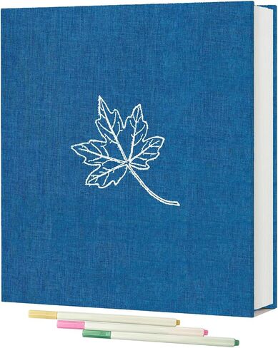 Photo Album Self Adhesive 4x6 8x10 Pictures Magnetic Scrapbook Album 40 Pages, Linen Cover DIY Album with 3 Metal Pen for Wedding Baby Family Travel (Sky Blue) in Saudi Arabia