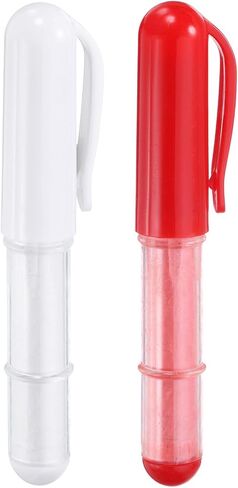 HARFINGTON 2 Colors Fabric Chalk Marker Tailors Liner Chalk Pen Style with Chalk Wheel Tip for Sewing Quilting & Crafts, Red/White in Saudi Arabia