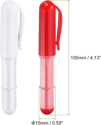 HARFINGTON 2 Colors Fabric Chalk Marker Tailors Liner Chalk Pen Style with Chalk Wheel Tip for Sewing Quilting & Crafts, Red/White in Saudi Arabia