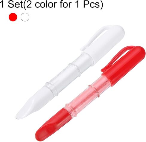 HARFINGTON 2 Colors Fabric Chalk Marker Tailors Liner Chalk Pen Style with Chalk Wheel Tip for Sewing Quilting & Crafts, Red/White in Saudi Arabia