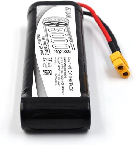 (2-Pack) 8.4V 3000mAh Ni-MH Battery with XT60 Plug and Balance Charger Replacement for 1/10 Brushed Radio Control Boats, 2WD and 4WD Cars, Trucks & Buggies in Saudi Arabia