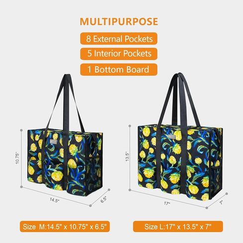 حقيبة حمل مقاومة للماء من TOPDesign مع 13 جيبًا خارجيًا وداخليًا، وإغلاق بسحاب علوي ودعم سفلي سميك in Kuwait