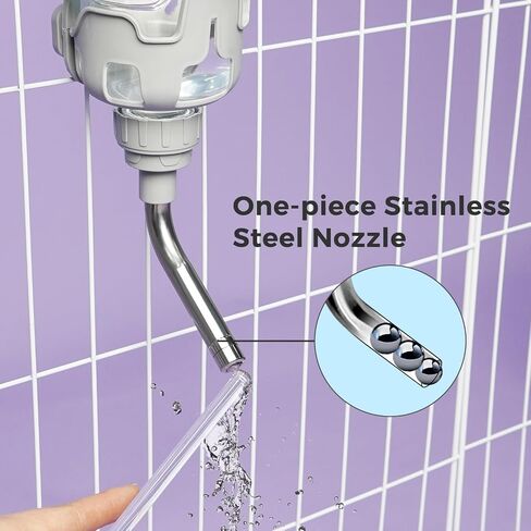 Vannon Dog Water Dispenser for Cage, 34oz Auto Feeding Crate Water Bottle for Dogs, Cats & Rabbits, Pet Nozzle Diameter: 12mm, BPA Free, Grey in Saudi Arabia