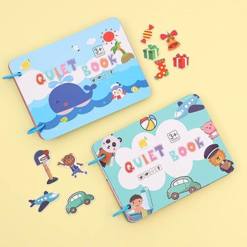 Montessori Busy Book for Kids to Develop Learning Skills, Montessori Quiet Book for Kids Preschool Learning Travel Toys, Sensory Toddler Interactive Activities Book (Thinking),Multicolor in Saudi Arabia