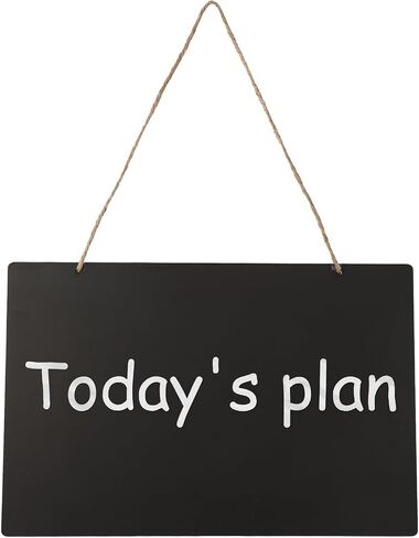 Erasable Message Board Sign 12 x 8 Inch Store Signs Chalkboard Wooden Hanging Chalkboard Signs with Hanging String Double Sided Painting Menu Chalkboard for Wedding Kitchen Home Party Bar Decoration in Saudi Arabia