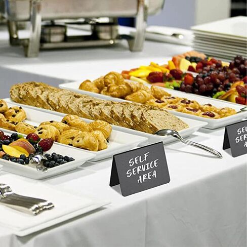 4""x3"" Mini Chalk Board Sign Reserved Table Signs Vendor Booth Display Items Food Labels for Party Buffet Catering Supplies Buffet Display, Black in Saudi Arabia