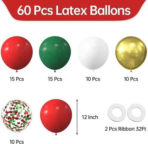 KALOR Red Yellow and Blue Balloons, 60 Pcs 12 Inch Red Blue Gold Confetti Latex Balloons for Baby Shower Birthday Bridal Shower Wedding Princess Theme Party Decorations in Kuwait