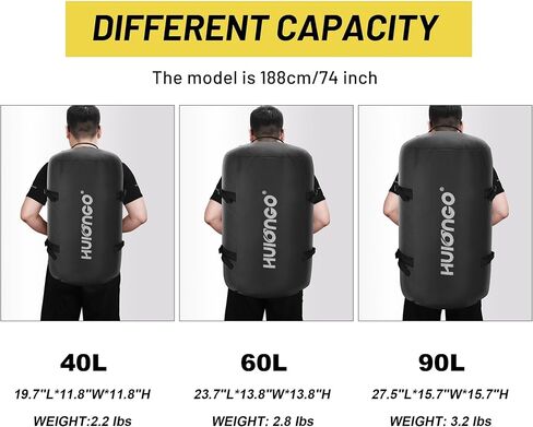 40L/60L/90L Large Waterproof Duffle Bag Backpack for Men, Mens Duffel Backpack Bags for Traveling, Heavy Duty (Green, 90l) in Kuwait