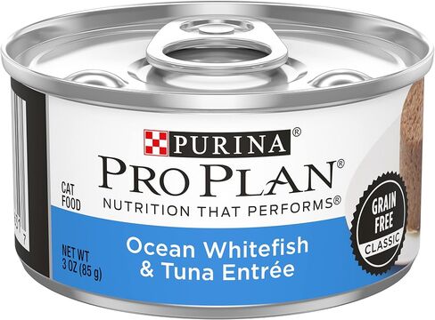 Purina Pro Plan Grain Free, High Protein Pate Wet Cat Food, Complete Essentials Ocean Whitefish & Tuna Entree - (Pack of 24) 3 oz. Cans in Saudi Arabia