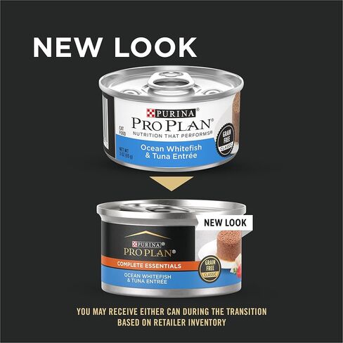 Purina Pro Plan Grain Free, High Protein Pate Wet Cat Food, Complete Essentials Ocean Whitefish & Tuna Entree - (Pack of 24) 3 oz. Cans in Saudi Arabia