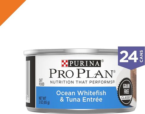 Purina Pro Plan Grain Free, High Protein Pate Wet Cat Food, Complete Essentials Ocean Whitefish & Tuna Entree - (Pack of 24) 3 oz. Cans in Saudi Arabia