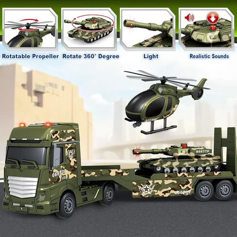 SpringFlower Toddler Boy Toys, 25" Large Police Truck Toy with Racing Car and Helicopter,3 in 1 Police Car Boy Toy, Christmas Birthday Gifts for Kids 3 4 5 6 Years Old in Saudi Arabia