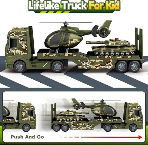 SpringFlower Toddler Boy Toys, 25" Large Police Truck Toy with Racing Car and Helicopter,3 in 1 Police Car Boy Toy, Christmas Birthday Gifts for Kids 3 4 5 6 Years Old in Saudi Arabia