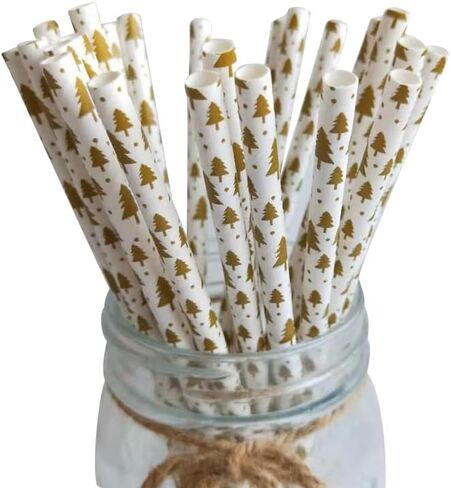 [25 Count ] Party Paper Straws,Great for Party and also can be used for cake pops,Tall 7.87'' (Strawberry) in Saudi Arabia