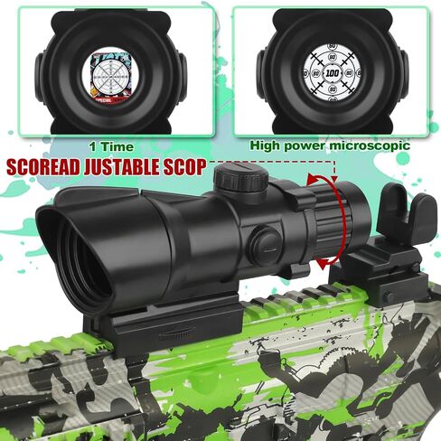 Large Gel Ball Blaster with Drum & Mag, Automatic and Manual Splatter Blaster with 40000 Gel Rounds, Electric Splat Blaster and Goggles for Outdoor Activities (Blue) in Saudi Arabia