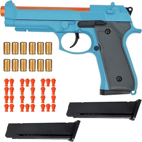 Shell Ejecting Toy Gun, Automatic Pull Back Action Shooting Games Education Model Toy for Kids Gifts in Saudi Arabia