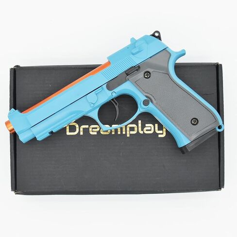 Shell Ejecting Toy Gun, Automatic Pull Back Action Shooting Games Education Model Toy for Kids Gifts in Saudi Arabia