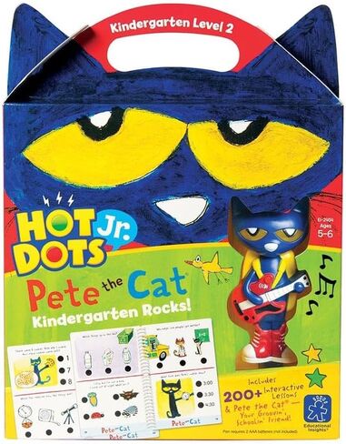 Educational Insights Hot Dots Jr. Pete The Cat - Kindergarten Rocks Set with Interactive Pen Included, 200+ Multi-Subject Activities, Homeschool & Kindergarten Readiness Learning Workbooks, Ages 5+ in Saudi Arabia