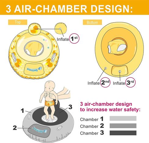 G3 Baby Swim Seat Ring (Age 6-36 Months), Inflatable Swimming Float, Foldable Lightweight Pool Swim Training Aid for Babies, Infants and Toddlers in Saudi Arabia