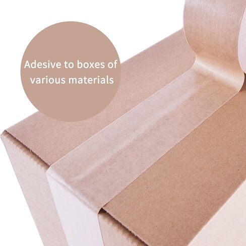 ADHES Heavy Duty Kraft Paper Tape, 2 Inch x 43 Yards, 6 Rolls Eco Friendly & Biodegradable, Writable & Uncoated Brown Packing Tape Paper Packing Tape for Masking, Sealing, and Packaging Use, in Saudi Arabia