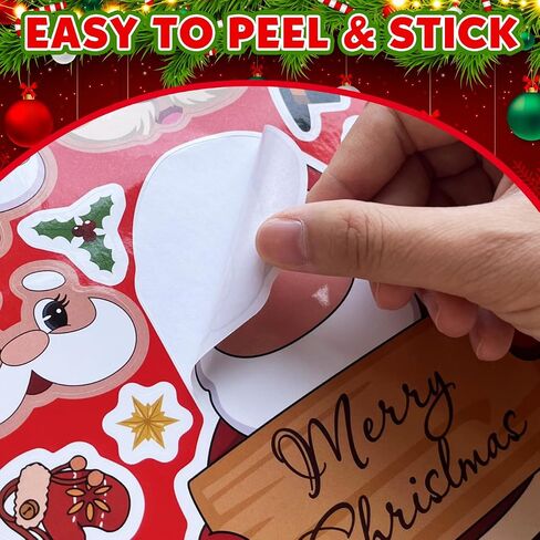 Christmas Stickers for Kids Stocking Stuffers: 24 Sheets Make Sticker Yourself Christmas Santa Snowman Stickers for Kids Christmas Crafts Party Supplies Holiday Stickers Bulk Classroom Activities in Saudi Arabia