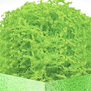 DOTUHAO Crinkle Cut Paper Shred, Light Green Color Crinkle Paper, Gift Basket Filler, Gift Box Filler Paper Shreds, Raffia Grass great for Gift Wrapping (Light Green, 4 oz)