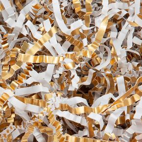 UUYYEO 100 Grams Crinkle Cut Paper Shred Filler Golden Gift Wrapping Shredded Paper Gift Basket Filling Paper Gift Box Stuffing Paper for Wedding Christmas Thanksgiving