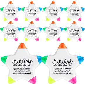30 Pcs Inspirational Highlighters Team Building Gifts Star Motivational Multicolor Marker Watercolor Fluorescent Pen Bulk Thank You Employee Appreciation Gift for Coworkers Team Office