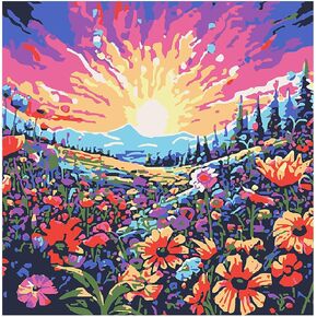 Ecdivjs Paint by Numbers Cow for Adults with Frame,Cow Paint by Numbers for Adults Beginners,Acrylic Simple Paint by Number for Gift Home Wall Decor(8x12inch)
