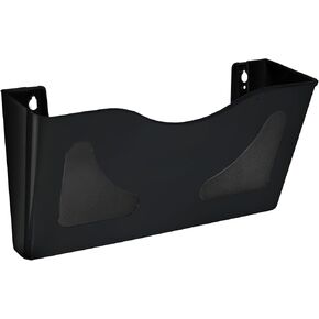 Azar Displays 250088-BLK-2PK Single Vertical Pocket Wall Mount File Holder, Black (2-Pack)