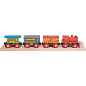 Bigjigs Rail Passenger Train - Other Major Wooden Rail Brands are Compatible