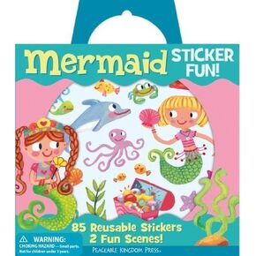 Peaceable Kingdom Sticker Fun! Mermaid Reusable Sticker Tote