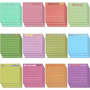 36 Pcs Employee Appreciation Sticky Notes Inspirational Sticky Notes with Lines Cute Motivational Post Notes Gifts for Coworkers Nurse Office Supplies(3 x 3)