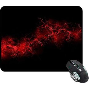Ergonflow Black Background Red Color Paint Explosion Burst Red Black Mouse Pad Rectangle 240x200x3mm