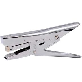 NUOBESTY 20 Sheets Plier Stapler Handle Standard Staples for Student Company Office Desk (Silver)