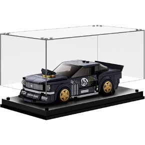 Speed Champion Display Case, Parking Garage Acrylic Display Case, 7.8 x 3.4 x 4.1 Inches, Collectibles Dustproof Showcase for Racing Sports Car Toy (Case Only)