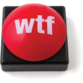 BigMouth Inc What the Bleep Talking Button for Funny Desk Decor, White Elephant for Office, Desk Toys, Cool Stuff for Boys & Funny Office Pranks