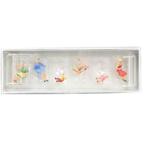 Preiser 10051 Pedestrians Women & Children On Benches HO Model Figure