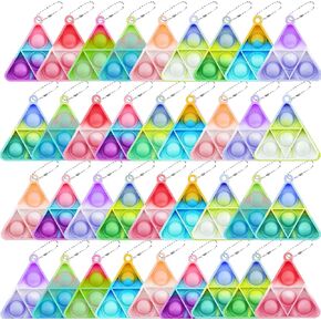 36 Pcs Kids Party Favors Pop Fidget Keychain lt Mini Fidget Toys Bulk for Kids Goodie Bag Stuffers Classroom Prizes It Bubbles Poppers Students Bulk Toys